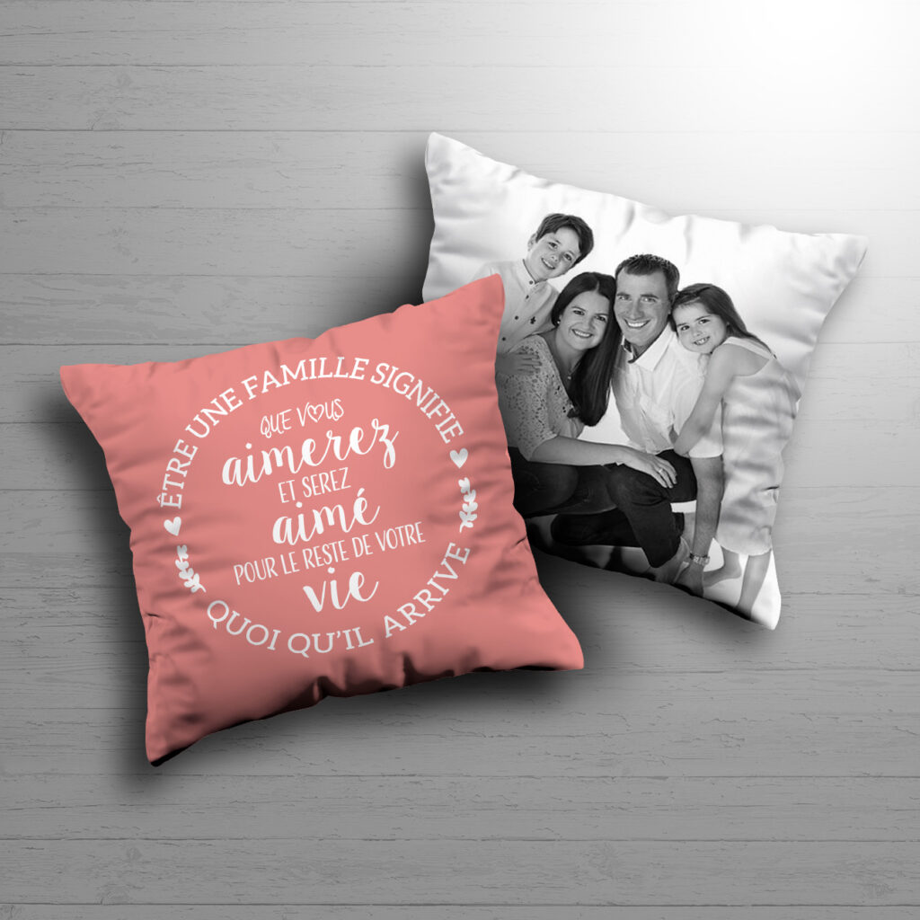 Coussin modèle 11 – Une famille c’est